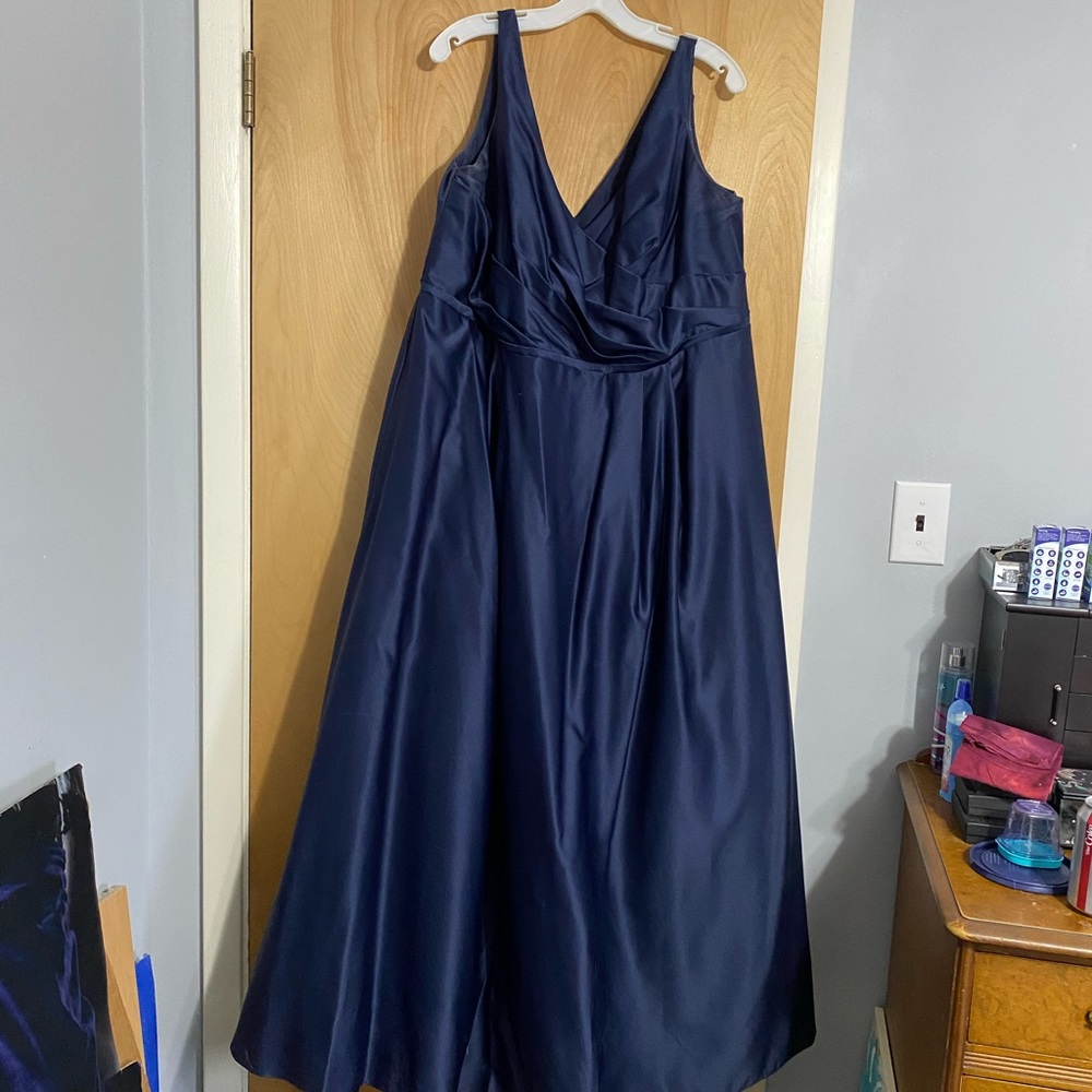 David’s Bridal Satin Tank Ballgown Dress